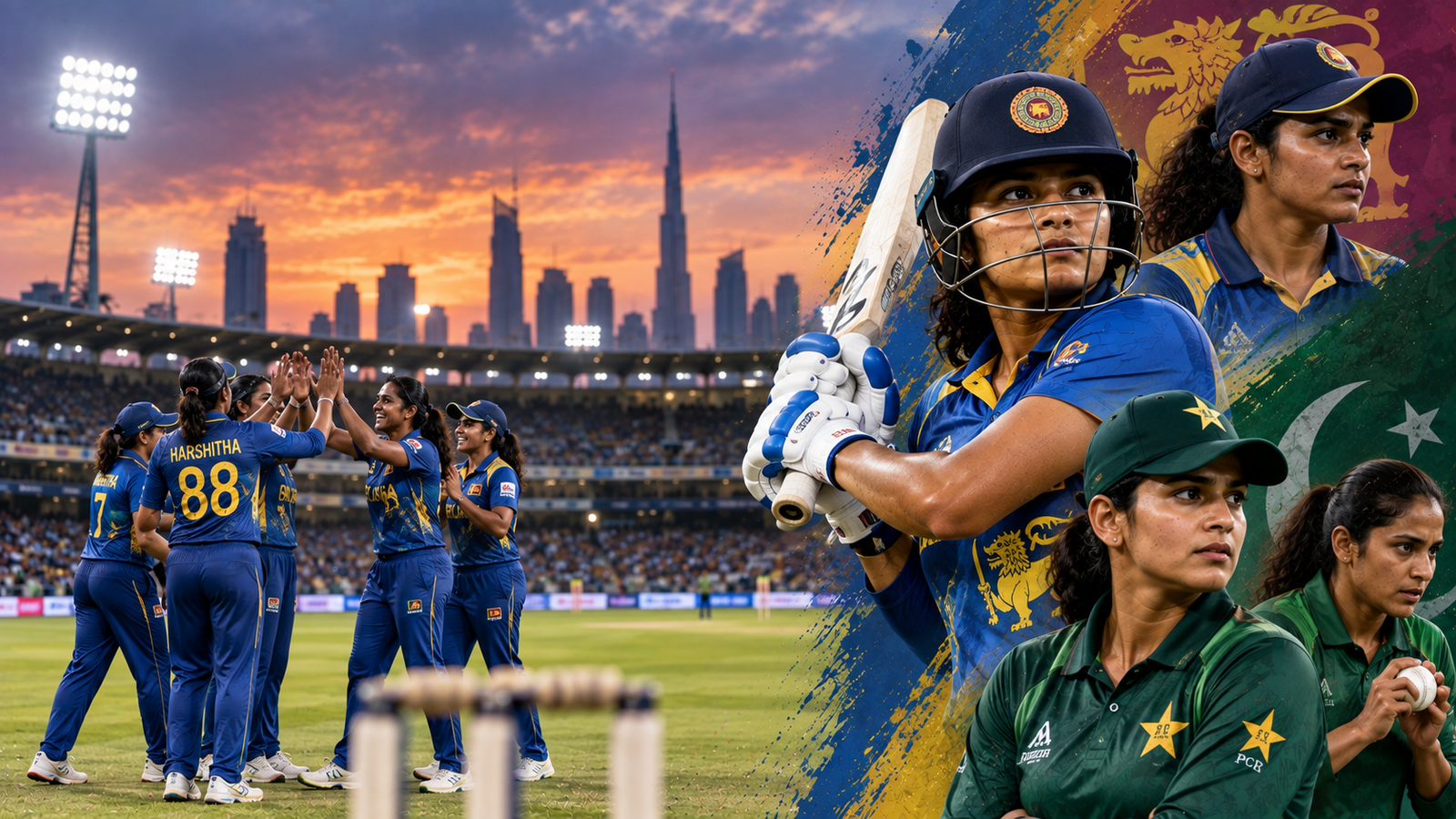 Sri Lanka Women celebrate victory over Pakistan in Women’s Asia Cup 2026 semi-final at Dubai International Cricket Stadium