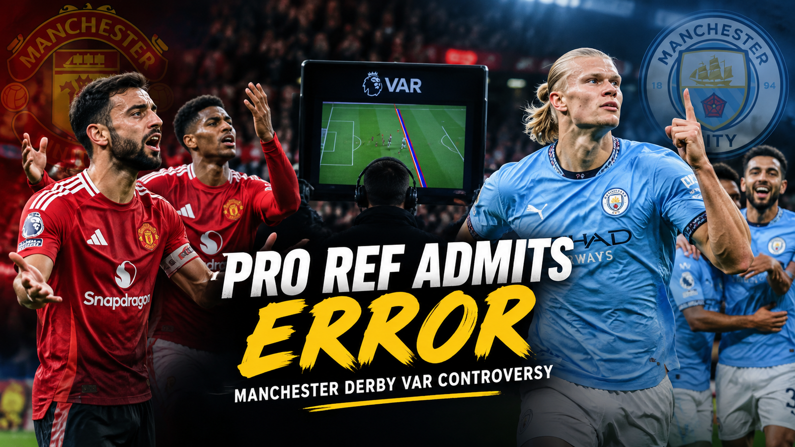 Pro Ref admits VAR error after Erling Haaland’s controversial Manchester Derby winner for Manchester City against Manchester United.