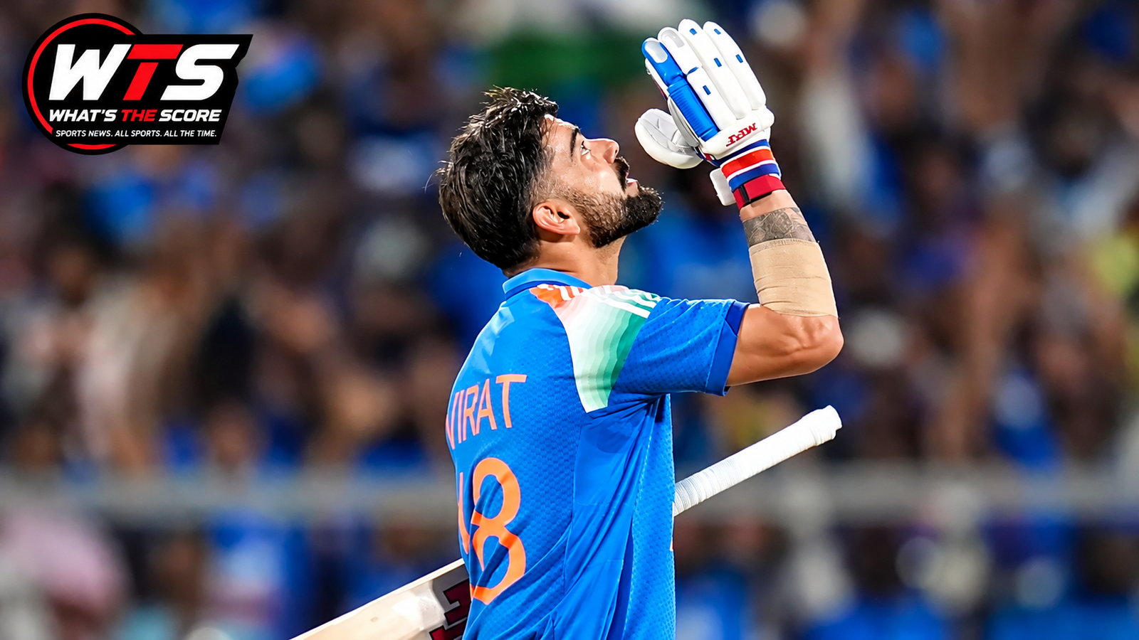 Virat Kohli celebrates his 86th international century and 55th ODI hundred after scoring an unbeaten 139 against West Indies in Thiruvananthapuram